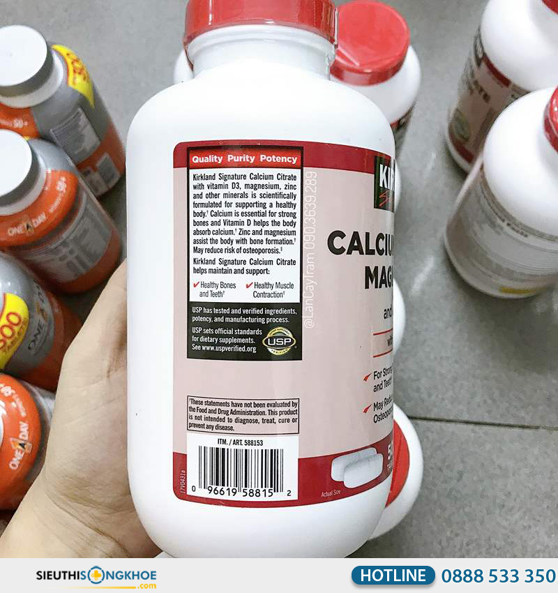 kirkland calcium citrate magnesium & zinc