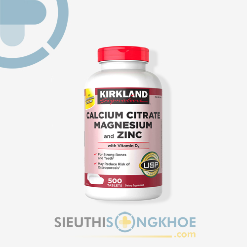 Kirkland Calcium Citrate Magnesium & Zinc - Viên Uống Hỗ Trợ Ngừa Loãng Xương & Bồi Bổ Sụn Khớp