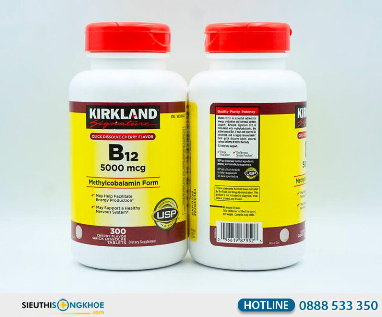 Kirkland Vitamin B12 5000mcg {630.000đ} Hỗ Trợ Cải Thiện Não