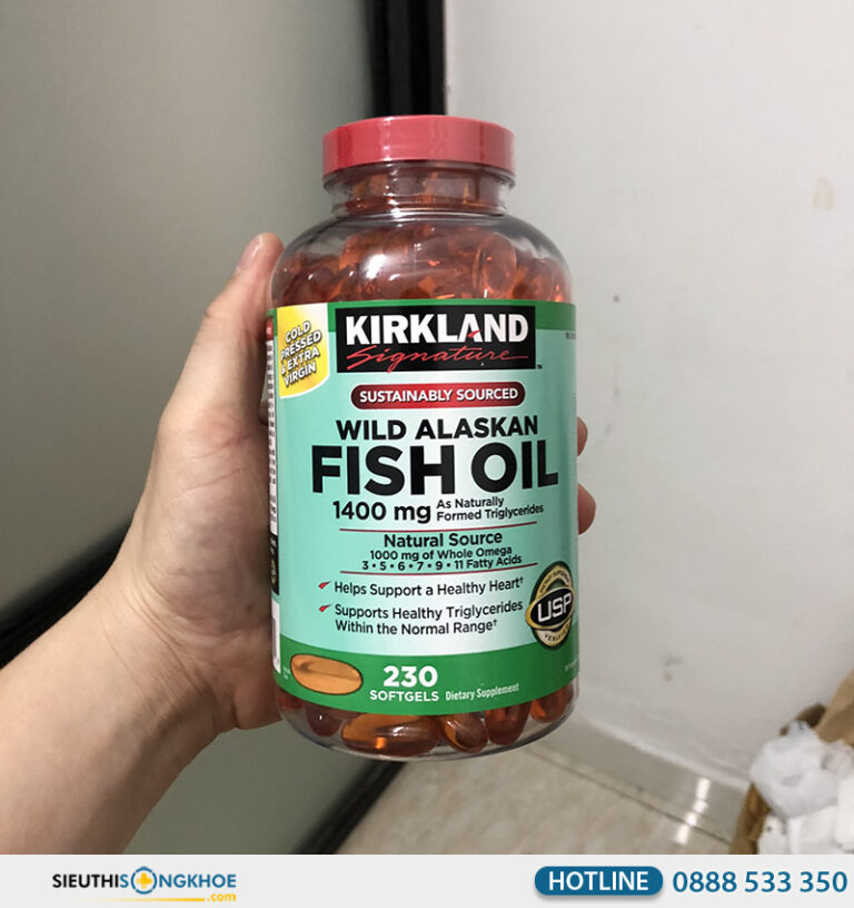 Kirkland Wild Alaskan Fish Oil 1400mg [689.000đ] Hỗ Trợ Bổ Tim Máu