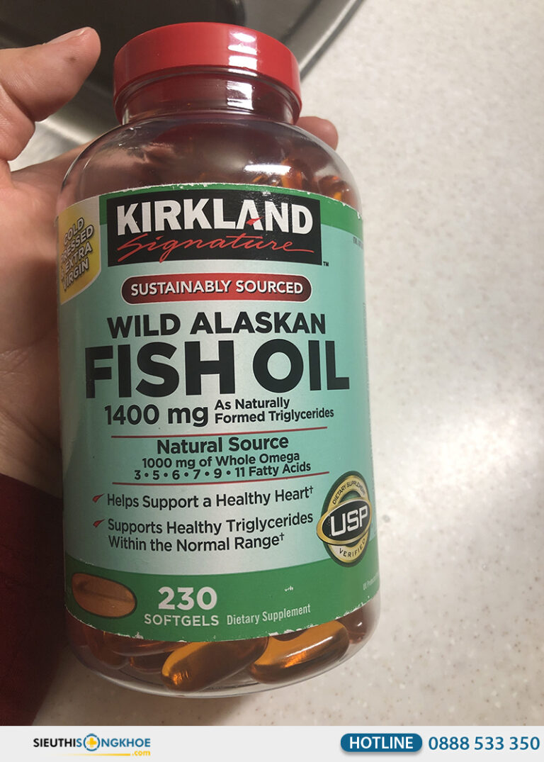Kirkland Wild Alaskan Fish Oil 1400mg [689.000đ] Hỗ Trợ Bổ Tim Máu