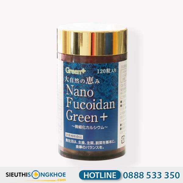 Nano Fucoidan Green+ Hỗ Trợ Giảm Tác Hại Hoá Trị Xạ Trị & Nâng Cao Đề Kháng Hộp 120 Viên