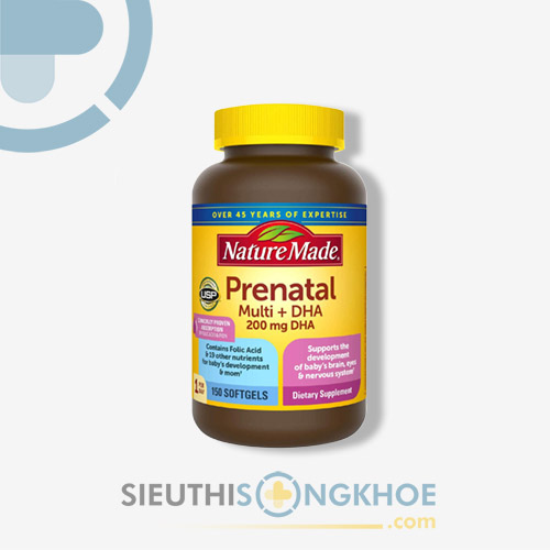 Nature Made Prenatal Multi DHA - Viên Uống Hỗ Trợ Nâng Cao Sức Khoẻ Mẹ Bầu & Thai Nhi