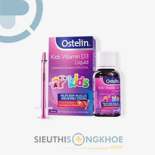 Ostelin Kids Vitamin D3 Liquid - Sản Phẩm Hỗ Trợ Phát Triển Chiều Cao & Cải Thiện Trí Não