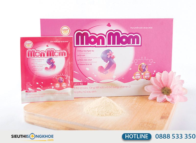 review lợi sữa monmom