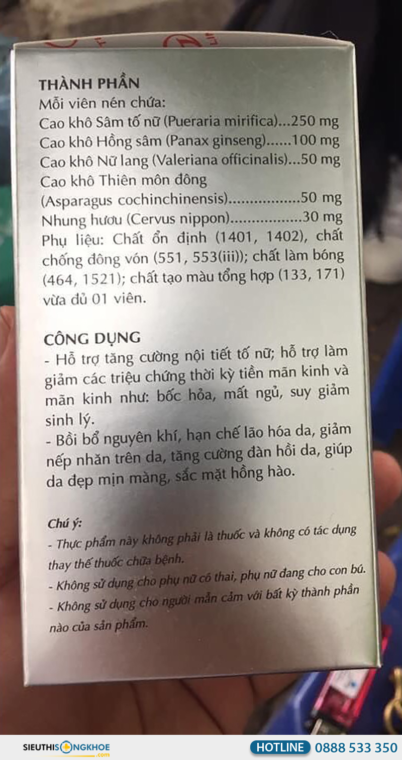 sâm nhung tố nữ tuệ linh có tốt không