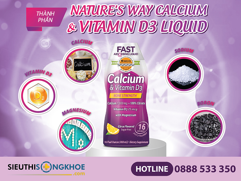thành phần của nature's way calcium & vitamin d3 liquid