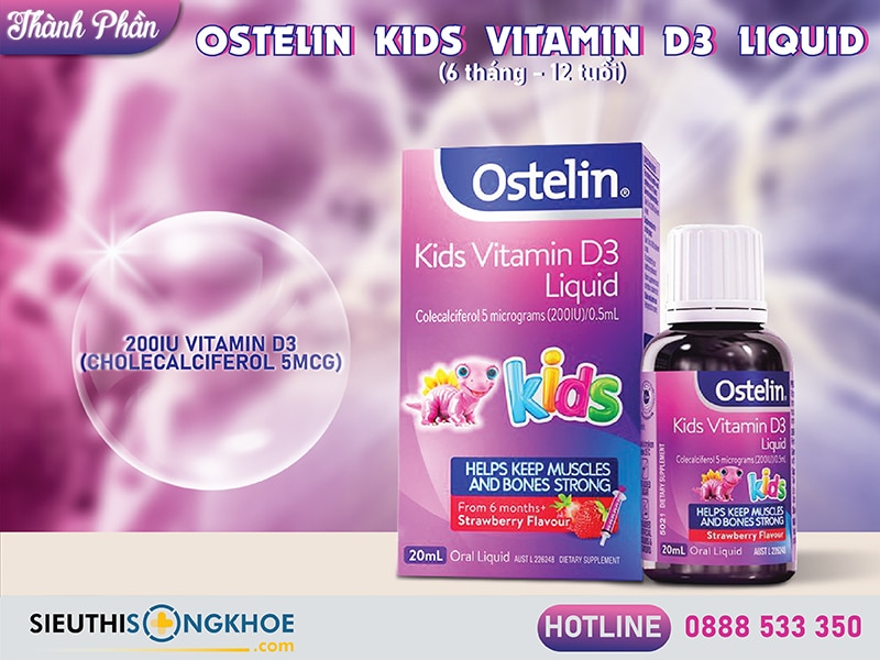 thành phần của ostelin kids vitamin d3 liquid