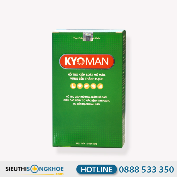 Kyoman - Viên Uống Hỗ Trợ Đẩy Lùi Mỡ Gan Mỡ Máu & Mỡ Gan