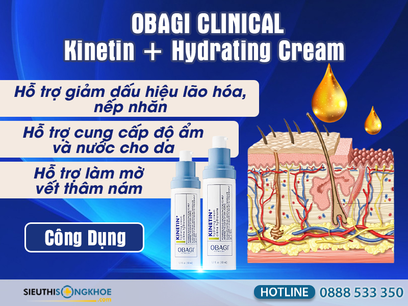 công dụng của obagi clinical kinetin+ hydrating cream