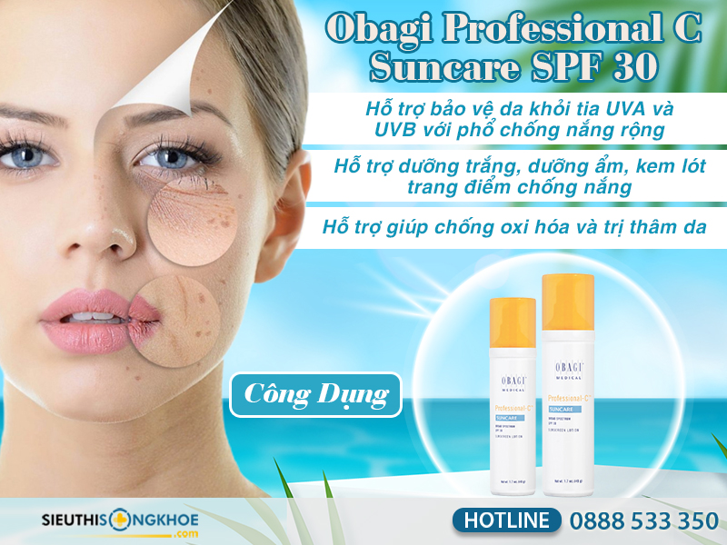 công dụng của obagi professional c suncare spf 30