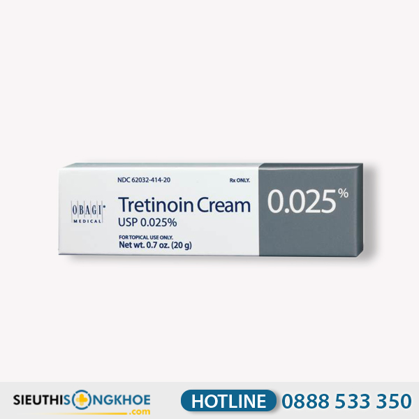 Obagi Tretinoin Cream 0.025% - Sản Phẩm Hỗ Trợ Tiêu Mụn Viêm & Mờ Vết Thâm