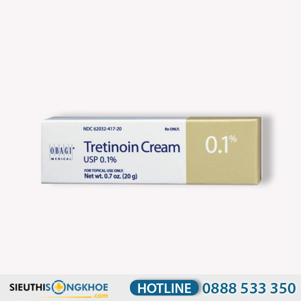 Obagi Tretinoin Cream 0.1% - Sản Phẩm Hỗ Trợ Giảm Mụn & Điều Trị Đốm Nâu Không Đều Màu