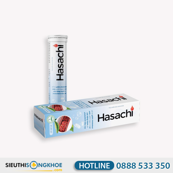 Hasachi - Viên Sủi Hỗ Trợ Giảm Cholesterol & Điều Hoà Mỡ Máu