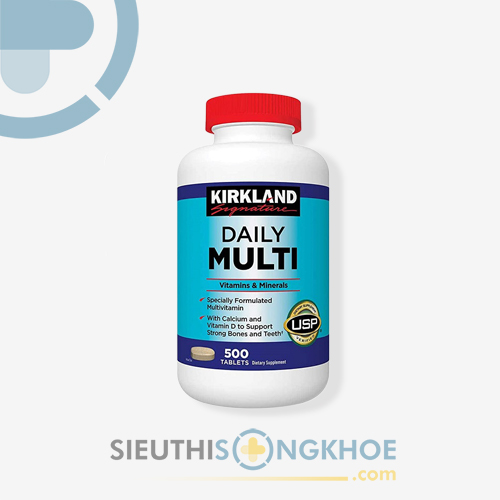 Kirkland Signature Daily Multi Vitamin & Minerals - Viên Uống Hỗ Trợ Nâng Cao Sức Khoẻ Tổng Thể