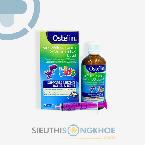 Ostelin Kids Milk Calcium & Vitamin D3 Liquid - Sản Phẩm Hỗ Trợ Phát Triển Não Bộ & Chiều Cao Cho Trẻ