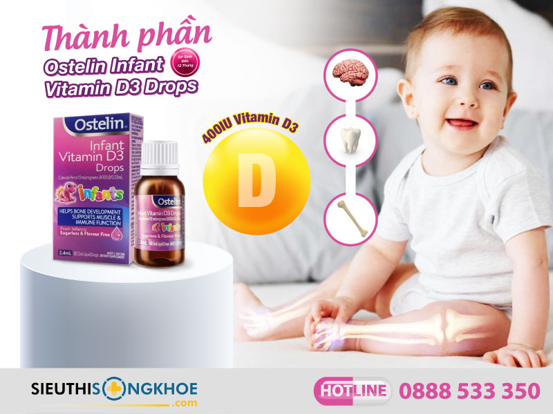 thành phần của ostelin infant vitamin d3 drops