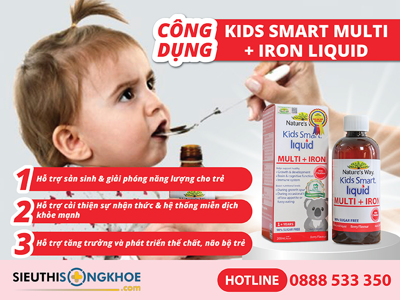 công dụng của nature's way kids smart multi + iron liquid
