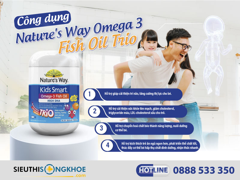 công dụng của nature's way omega 3 fish oil trio