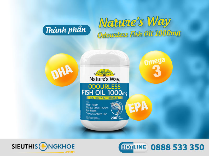 thành phần của nature's way odourless fish oil 1000mg