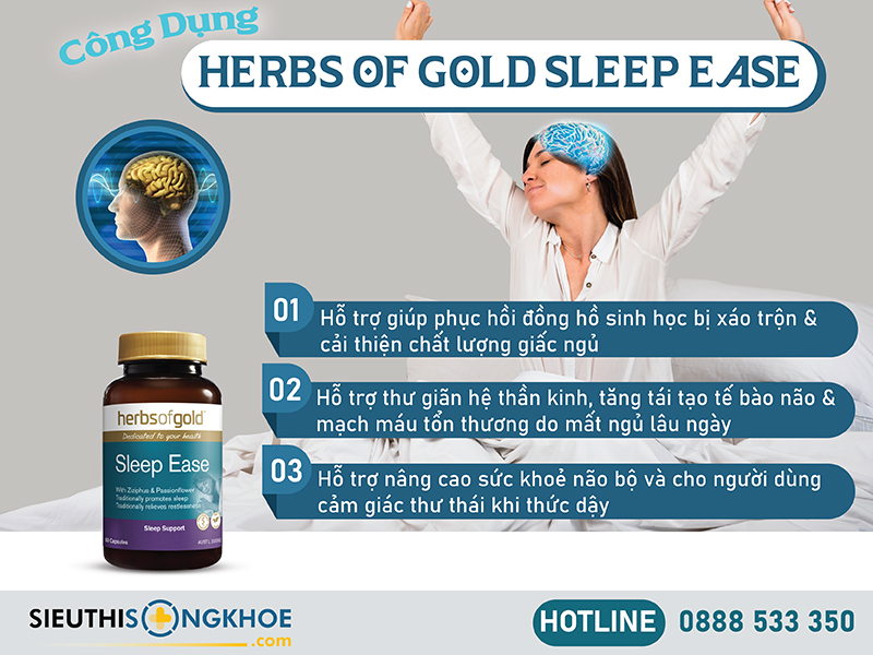 công dụng của herbs of gold sleep ease