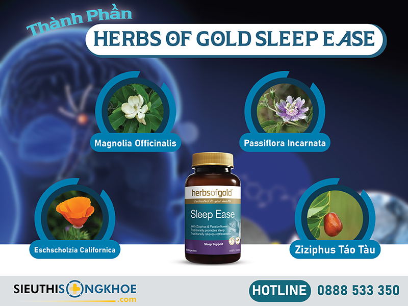 thành phần của herbs of gold sleep ease