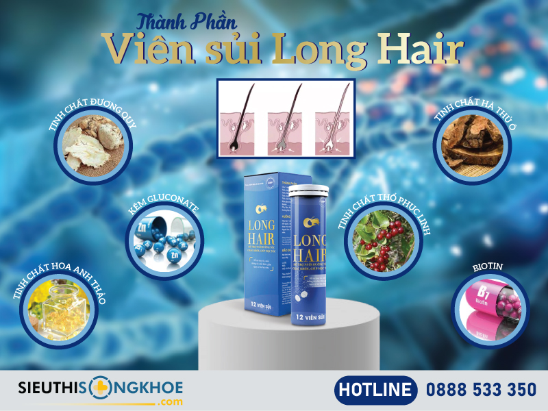 thành phần của viên sủi long hair