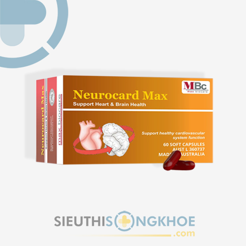 Neurocard Max - Viên Uống Hỗ Trợ Ổn Định Sức Khoẻ Tim Mạch & Hệ Thần Kinh