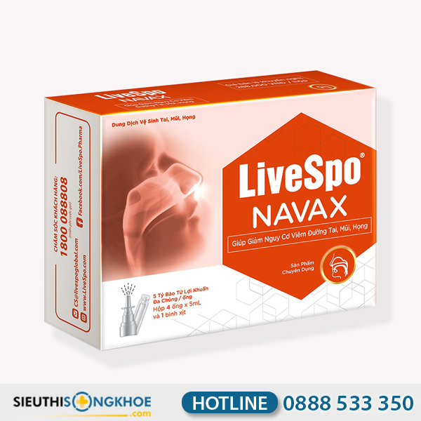 Livespo Navax - Sản Phẩm Hỗ Trợ Cải Thiện Các Triệu Chứng Viêm Mũi & Viêm Họng