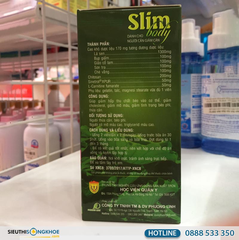 thành phần viên uống slim body