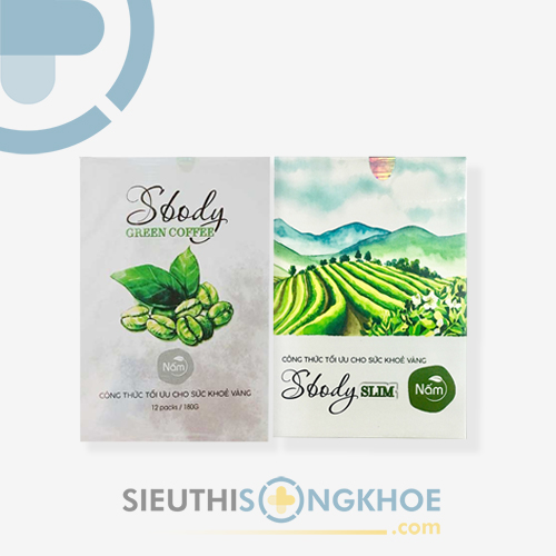 Sbody Slim Nấm & Sbody Green Coffee - Sản Phẩm Hỗ Trợ Thải Mỡ Làm Gọn Cơ Thể