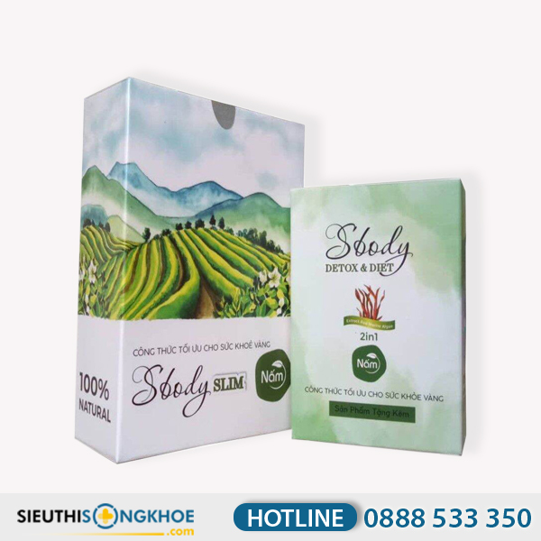 Sbody Slim Nấm & Sbody Green Coffee - Sản Phẩm Hỗ Trợ Thải Mỡ Làm Gọn Cơ Thể