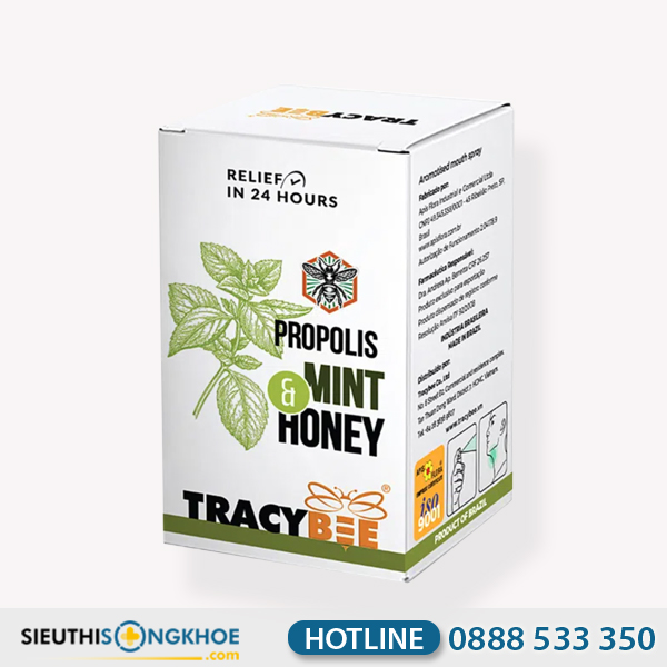 Tracybee Propolis Mint & Honey - Sản Phẩm Hỗ Trợ Điều Trị Viêm Họng & Đau Rát Họng