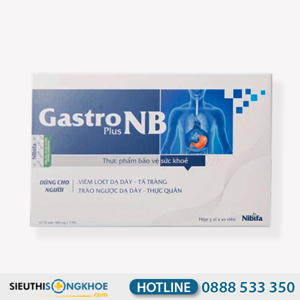 Gastro NB Plus - Viên Uống Hỗ Trợ Cải Thiện Trào Ngược & Viêm Loét Dạ Dày