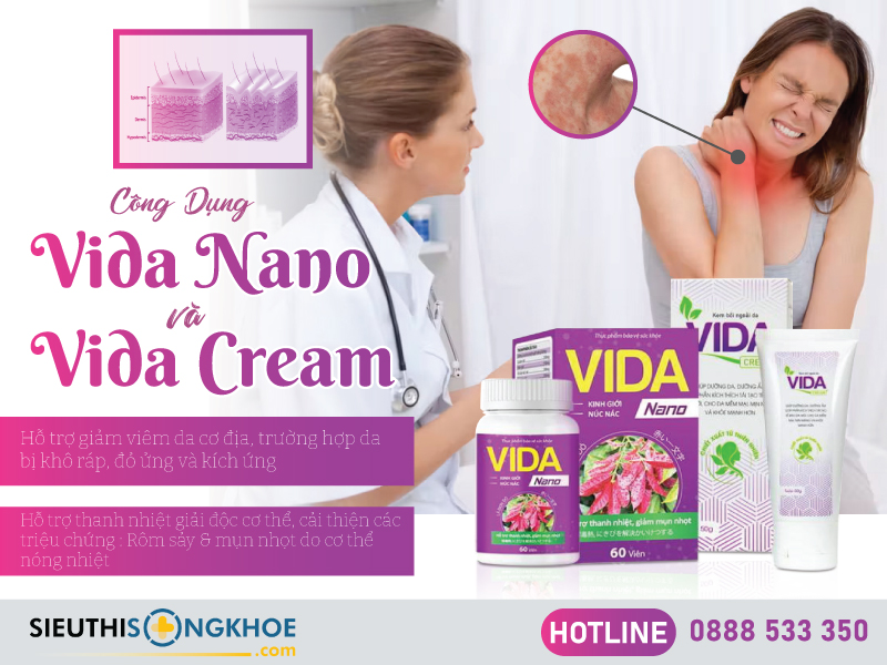 công dụng của vida nano & vida cream
