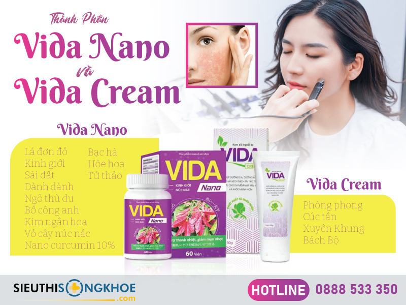 thành phần của vida nano & vida cream