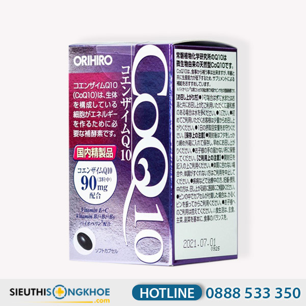 Coenzyme Q10 Orihiro - Viên Uống Hỗ Trợ Cải Thiện Tim Mạch & Làm Đẹp Da