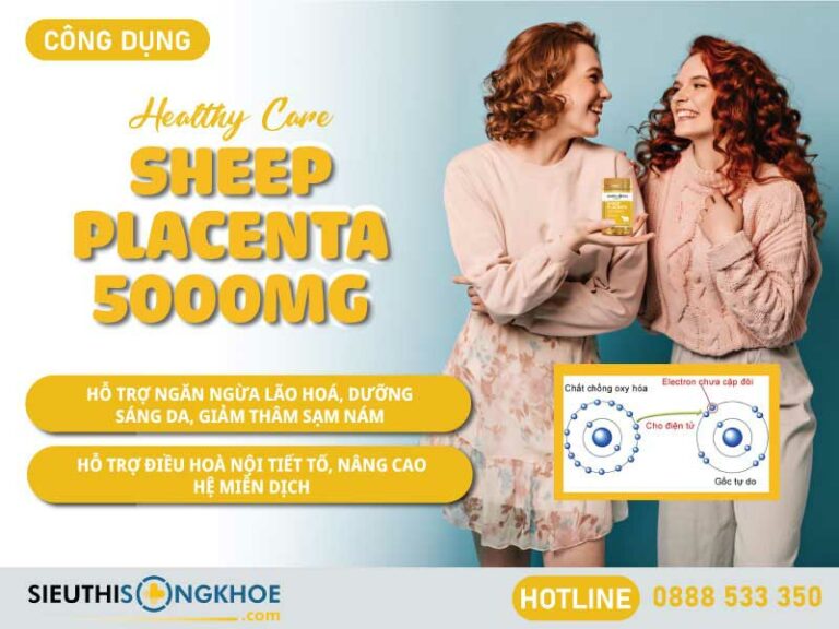 Healthy Care Sheep Placenta 5000mg [649.000đ] - Hỗ Trợ Làm Đẹp Da