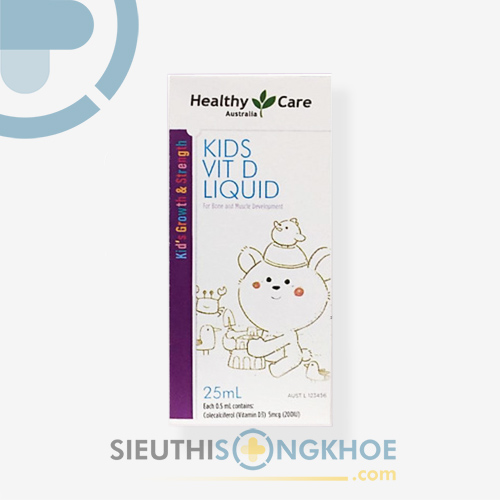 Healthy Care Kids Vitamin D Liquid - Sản Phẩm Hỗ Trợ Kích Thích Trẻ Tăng Trưởng Chiều Cao