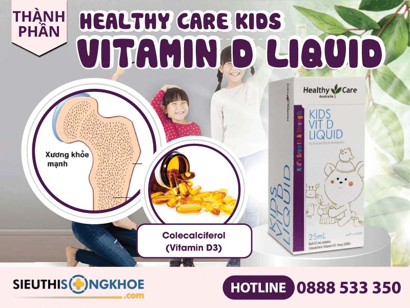 thành phần của healthy care kids vitamin d liquid