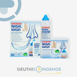 Bộ Rửa Mũi Otosan Nasal Wash Kit Hỗ Trợ Làm Sạch & Phục Hồi Sức Khoẻ Đường Thở Hộp 30 Gói & 1 Kit
