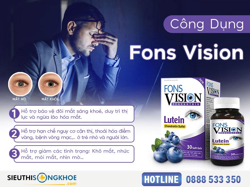 Fons Vision - Viên uống bảo vệ mắt và chống lão hoá thị giác