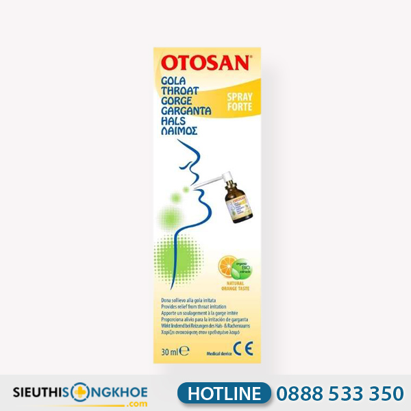 Otosan Throat Spray Forte Hỗ Trợ Giảm Ho, Long Đờm & Nhiệt Miệng Chai 30ml