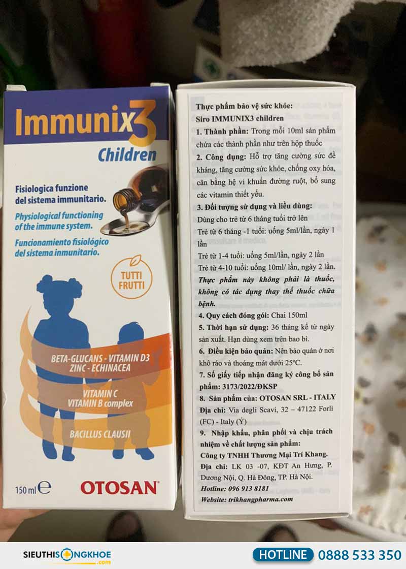 immunix3 children có tốt không