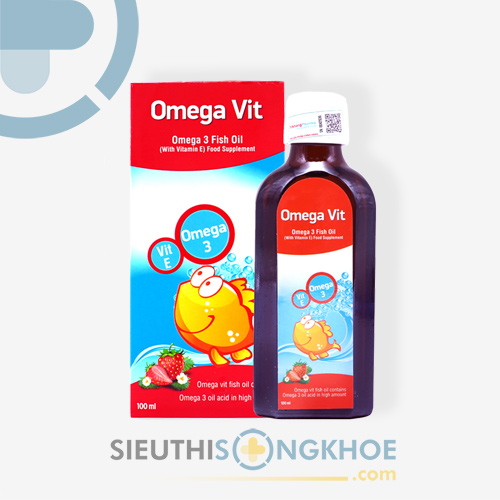 Omega Vit Hỗ Trợ Cải Thiện Trí Não Thị Lực Cho Trẻ Em Chai 100ml