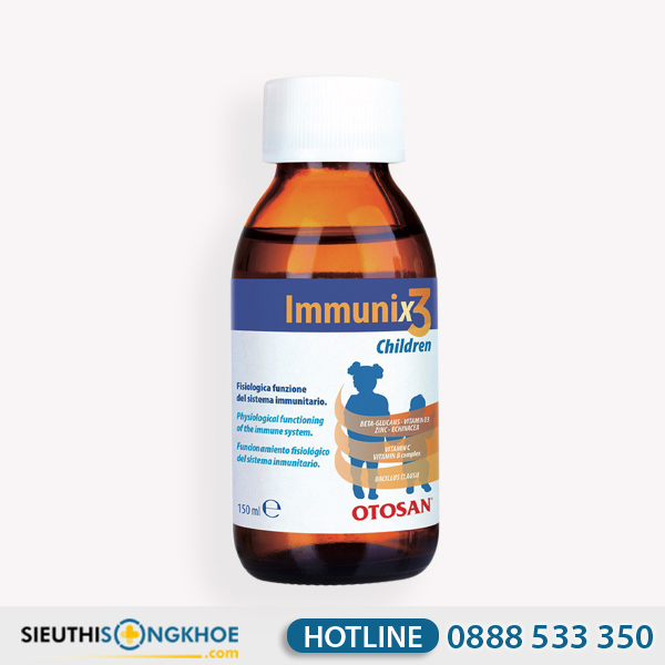 Immunix3 Children Hỗ Trợ Tăng Cường Sức Đề Kháng Cho Trẻ Em Chai 150ml