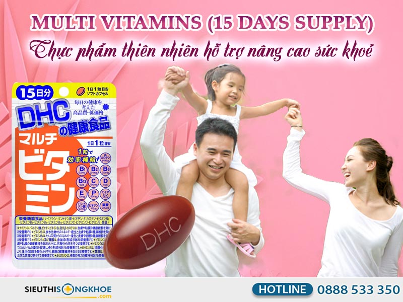 Viên uống vitamin tổng hợp DHC Multi Vitamins cung cấp năng lượng cho cơ thể