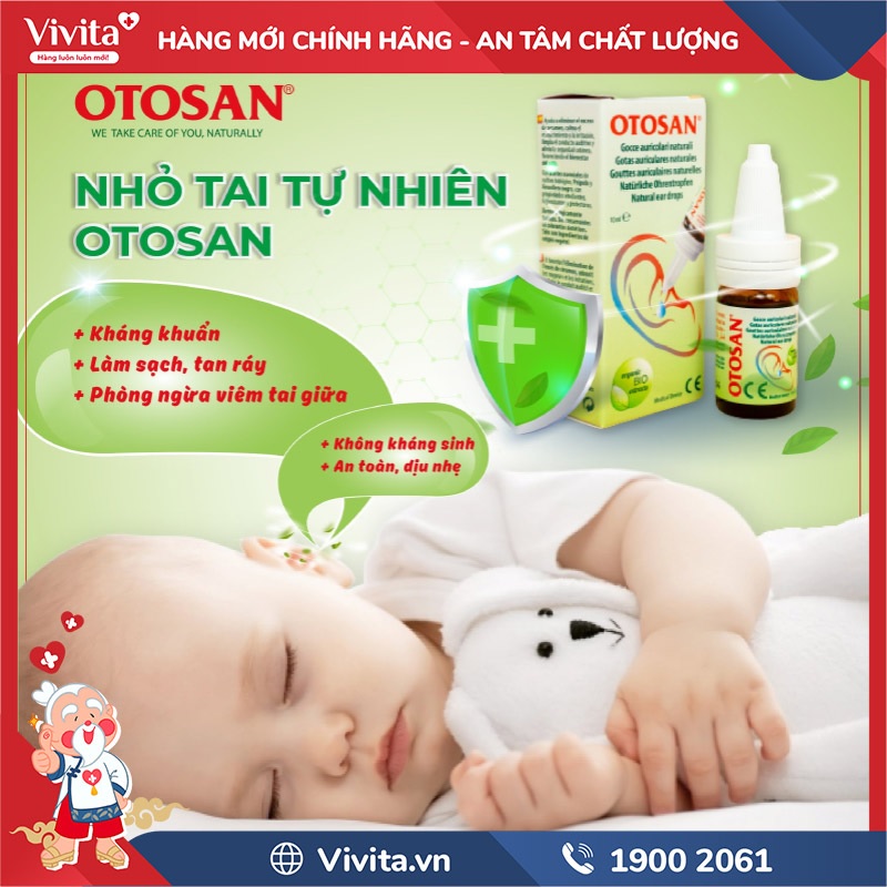 Vivita - Nhà thuốc cung cấp Dung dịch nhỏ tai Otosan Natural Ear Drops uy tín