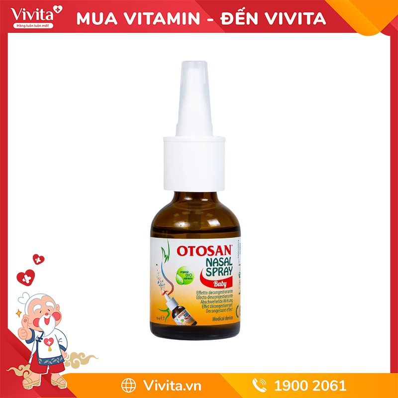 Vivita cung cấp dung dịch xịt mũi Otosan Nasal Spray Baby uy tín chính hãng