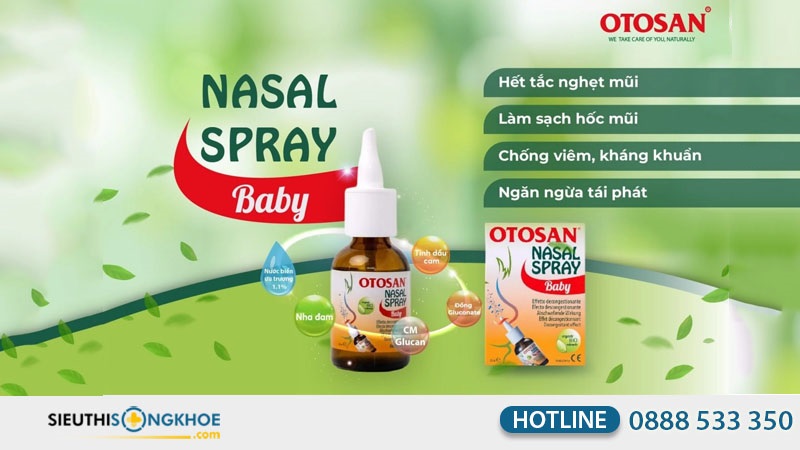 Dung dịch xịt mũi Otosan Nasal Spray Baby có tốt không